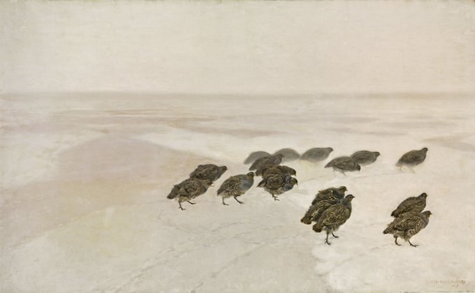 Kuropatwy, 1891 olej na płótnie Muzeum Narodowe w Warszawie